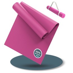Yoga Mat Pink 180x60cm Sports and Yoga Mat Extra Non Slip in 4mm Thickness…