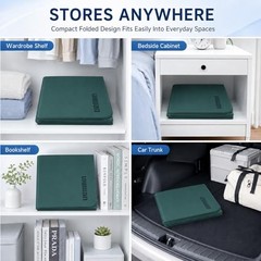 Foldable Yoga Mat 75″ x 31″, 6mm 74“L*31W”*0.24“T Dark Green+Dark Green Grey