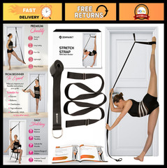 Stretching Strap with Door Anchor – Flexibility Trainer for Dance, Yoga, Gymnast