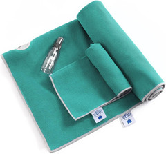 Yoga Towel for Hot Yoga Non Slip Extra Thick Yoga Mat Towel + Hand Towel 2In1 Se