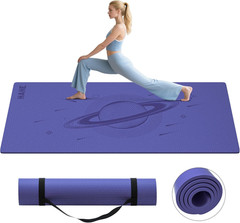 Extra Wide Non-Slip Yoga Mat 72″x40″ – Thick Oversized Exercise Mat with Strap
