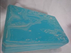 Series-8 Fitness Yoga Block Teal Wash Color Brick Pilates Stretching Fitness Gym
