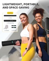 Yoga Mat 72″ x 48″ Large Workout Mat for Home Gym Flooring |-12mm 6mm BLACK