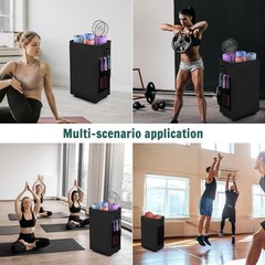Yoga Mat Storage Racks, Home Gym Storage Rack with Wheels, Yoga Mat Holder Si…
