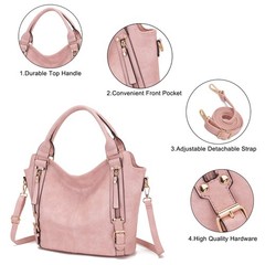 Soperwillton Purses for Women Large Shoulder Handbag Tote PU Leather Hobo Cro…