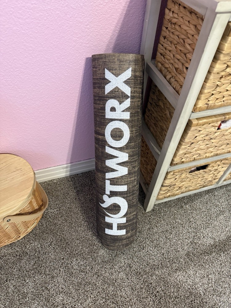 Hotworx Non-Slip Yoga/Pilates Mat, Black/Gray Rectangle, 1-Piece