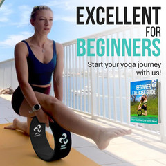 Extra Wide Yoga Wheel, Mini Yoga Wheel – Beginner Friendly Yoga Kit. More Comfor