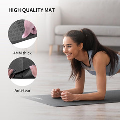 Foldable Yoga Mat 0.24″/0.16″ for Home Workout & Travel, Non Slip Travel Yoga Ma