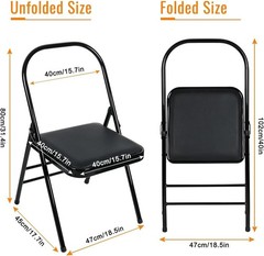 Yoga Auxiliary Chair – Backless, Relieve Neck & Back Pain, Abs & Core Trainin…