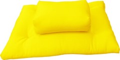 Zafu Zabuton Meditation Yoga Cotton Cushion, Sitting Kneeling Mats Yellow