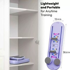 Portable Pilates Reformer Board Foldable Core Ab Trainer Home Gym – New purple