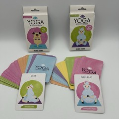 Yoga Activity Cards Beginner & Advanced 32 Poses Each Set (2 Sets)