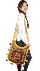 Crossbody Shoulder Hobo Messenger Elephant Bag Colorful Travel Books Casual