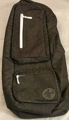Manduka Yoga Mat Bag Multiple Pockets Adjustable Strap & Position Grey Black Lg