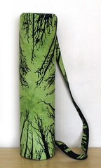 Indian Green Forest Yoga Mat Carrier Bag Mandala Large Bag With Shoulder Strap