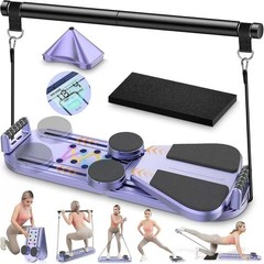 Portable Pilates Reformer Board Foldable Core Ab Trainer Home Gym – New purple