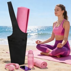 Yoga Mat Bag for , Long Tote Yoga Mat Carrier Holder Bag with Large Size Pock…