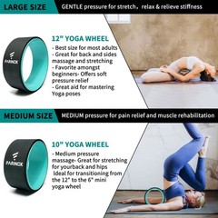 Yoga Wheel Set of 3+1, Upgraded 10MM Thick Back Wheels for Pain Relief & Stre…