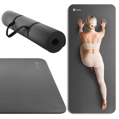 Extra Thick 10mm Non-Slip Yoga Mat 72″x32″ for Men & Women – Cushioned Exercise