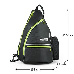 Pickleball Bag, Men’s & Women’s Pickleball Backpack, Adjustable Sling Green