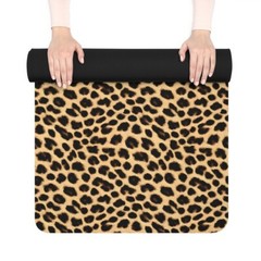 Unique Leopard Cheetah Rubber Yoga Mat Animal Print Wildlife Cat Pattern Skin