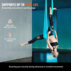 Aerial Silk and Yoga Swing, 11 Yards Long, 100Gsm Nylon Fabric Kit, Full Rigging