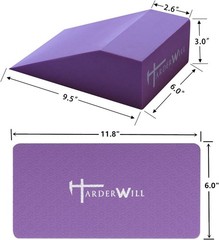 Yoga Foam Wedge Blocks with Knee Pads & Stretch Band – Flexibility Boost