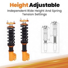 Coilovers for Ford Mustang GT/Base SN95 1994-2004, Height Mustang 1994-2004