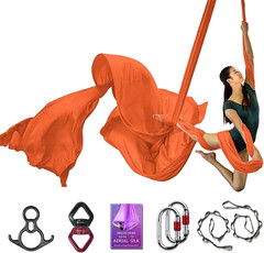 Deluxe Aerial Silks Equipment Set – 11 Yards Aerial Yoga Hammock Swing for Acrob