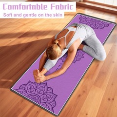 Alissgorat Yoga Towel Absorbent Yoga Mat Towel For Hot Yoga Non Slip Stylish