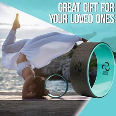 12.6″ Yoga Wheel Kit with Yoga Strap – Enhance Flexibility & Alleviate Back Pain