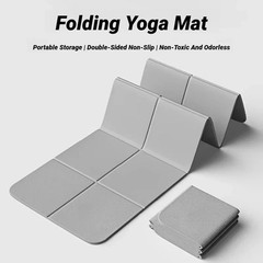 Foldable TPE Yoga Mat Non-Slip Eco Friendly Travel Fitness Mat for Yoga Pilates