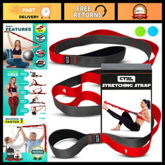 Non-Elastic Stretching Strap with Loops – Yoga & Physical Therapy Band for Flexi