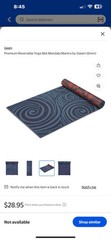 Gaiam 6mm Premium Reversible Printed Yoga Mat Extra Thick Non Slip Exercise NEW