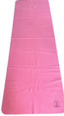 YOGAER Travel Yoga Mat Fold-able Thin Mat for Traveling PINK 71.5″ x 24″