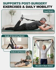 Versatile 75″ Physical Therapy Stretching Strap for Safe Mobility & Recovery