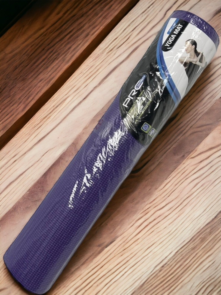 Exercise Floor Mat Fitness Padding Purple Non Slip 24″ x 68″ Pro strength Yoga