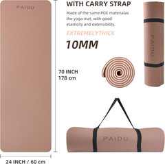 Yoga Mat Non Slip Anti-Tear,Extra Thick-2/5 Inch（10Mm）High Resiliency Profession