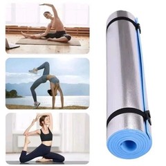 Extra Thick 10mm Exercise Yoga Pilates Mat Gym Fitness NBR 72″x 24″ w/ Bag Strap