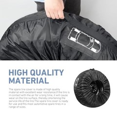 1 PC Spare Tire Covers, 210D Oxford Cloth Sun Protection debris Proof Storage