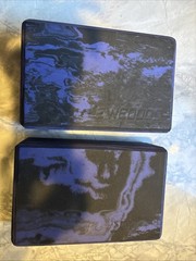 Ewedoos Yoga Blocks Pretty Purple & Black 2 Pack High-Density Non-Slip