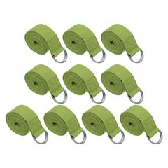 Yoga Strap for Stretching 6 Feet, 10Pcs Cotton Yoga Belt with Adjustable Meta…