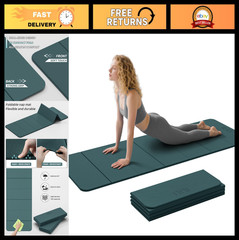 Foldable Yoga Mat 71″x24″x0.3″ – Non-Slip TPE Fitness Mat, Waterproof & Lightwei