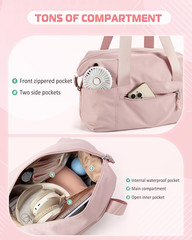 Small Gym Bag with Yoga Mat Holder, Wet Pocket and a Separate Pouch, Small Gym D