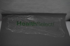 Gym Yoga Mat w Carry Bag Gray 24″x 70″ Non Slip Pad Health Branded Exercise