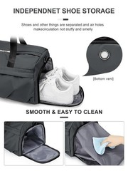 Gym Duffle Bag with Shoe Compartment for Women Men Sports Workout Carry on We…