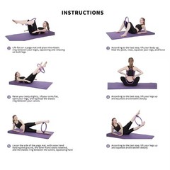 Dual Grip Pilates Ring Magic Circle Fitness Yoga Exercise Body Toning US