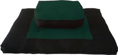 Zafu Zabuton Meditation Yoga Posture Exercise Cushions, Sit Kneel Hunter/Black