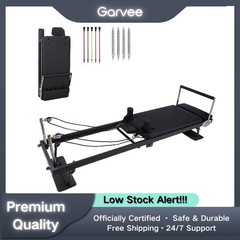 Foldable Pilates Reformer: 91.33″ Frame, Supports up to 330lbs, with Jump Board