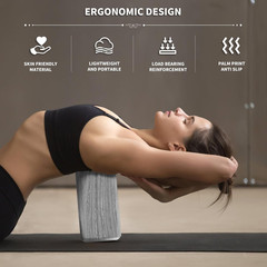 2-Pack Yoga Blocks, High-Density 9″X6″X3″ Yoga Brick Foam Blocks Non-Slip EVA